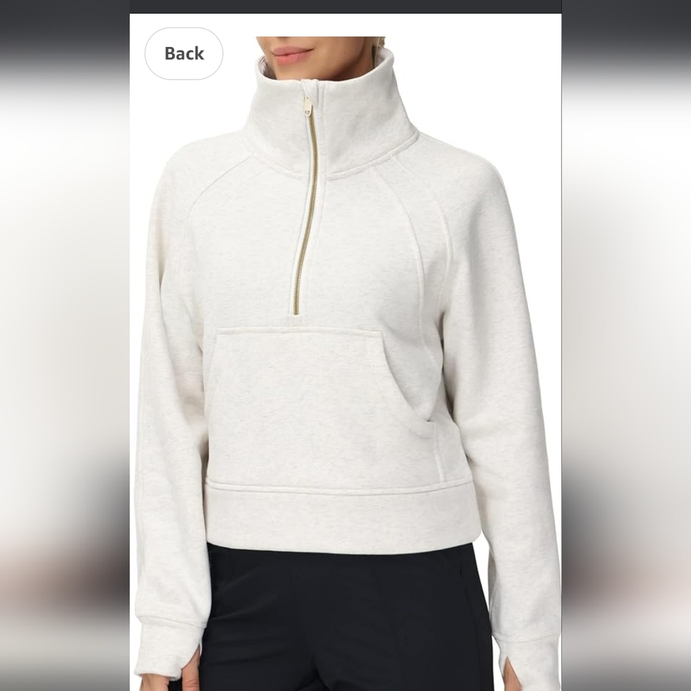 NWT The Gym People Cropped Half Zip